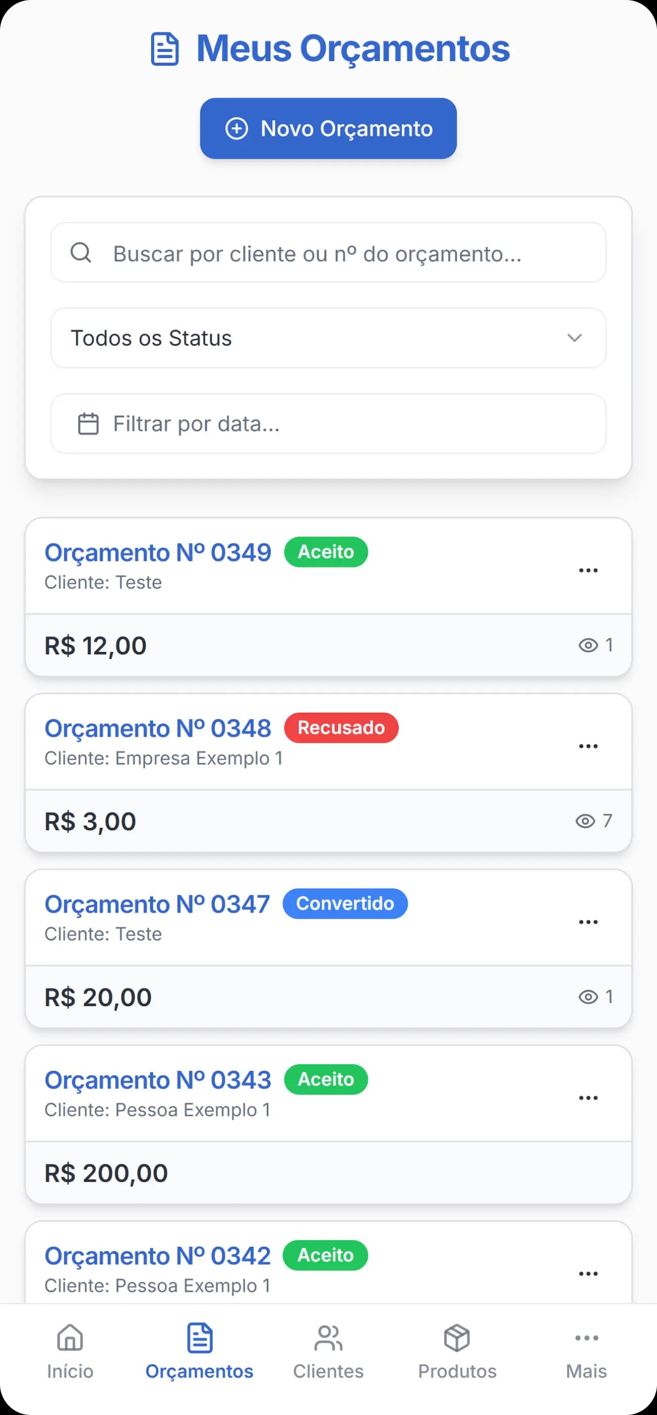 Dashboard de gestão